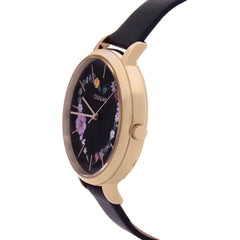 OUI & ME Grande Fleurette Analogue Black Round Dial Women's Watch- ME010030