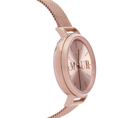 Oui & Me Fleurette Analogue Pink Round Dial Women's Watch- ME010043