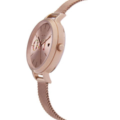 Oui & Me Petite Fleurette Analogue Pink Round Dial Women's Watch- ME010044