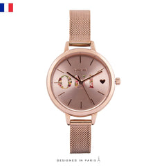 Oui & Me Petite Fleurette Analogue Pink Round Dial Women's Watch- ME010044