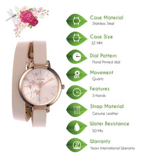 Oui & Me Petite Amourette Analogue Pink Round Dial Women's Watch- ME010049