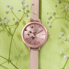 Oui & Me Petite Amourette Analogue Pink Round Dial Women's Watch- ME010049