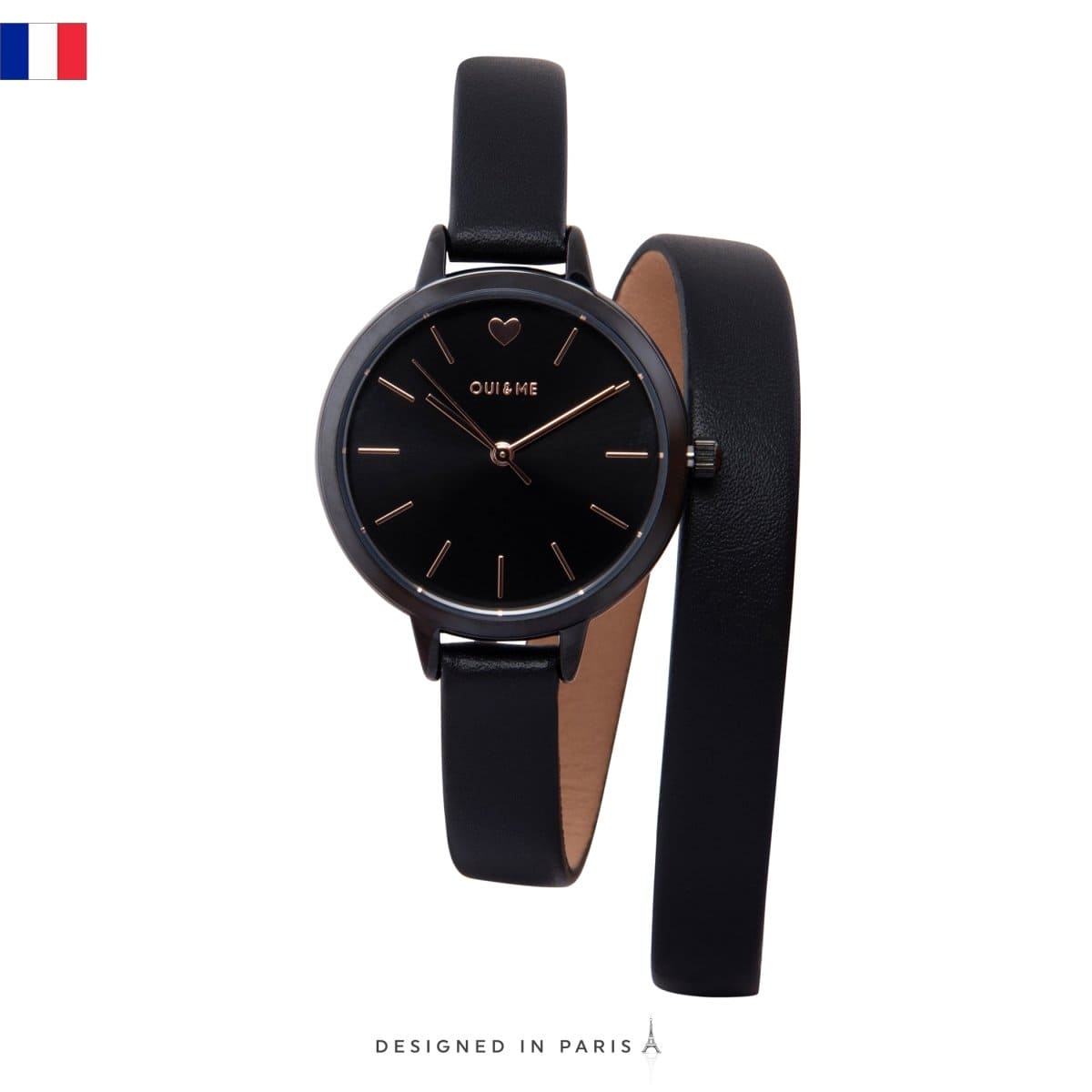 OUI & ME Petite Amourette Analogue Black Round Dial Women's Watch- ME010050 