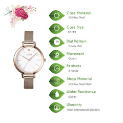 OUI & ME Petite Amourette Analogue White Round Dial Women's Watch- ME010051