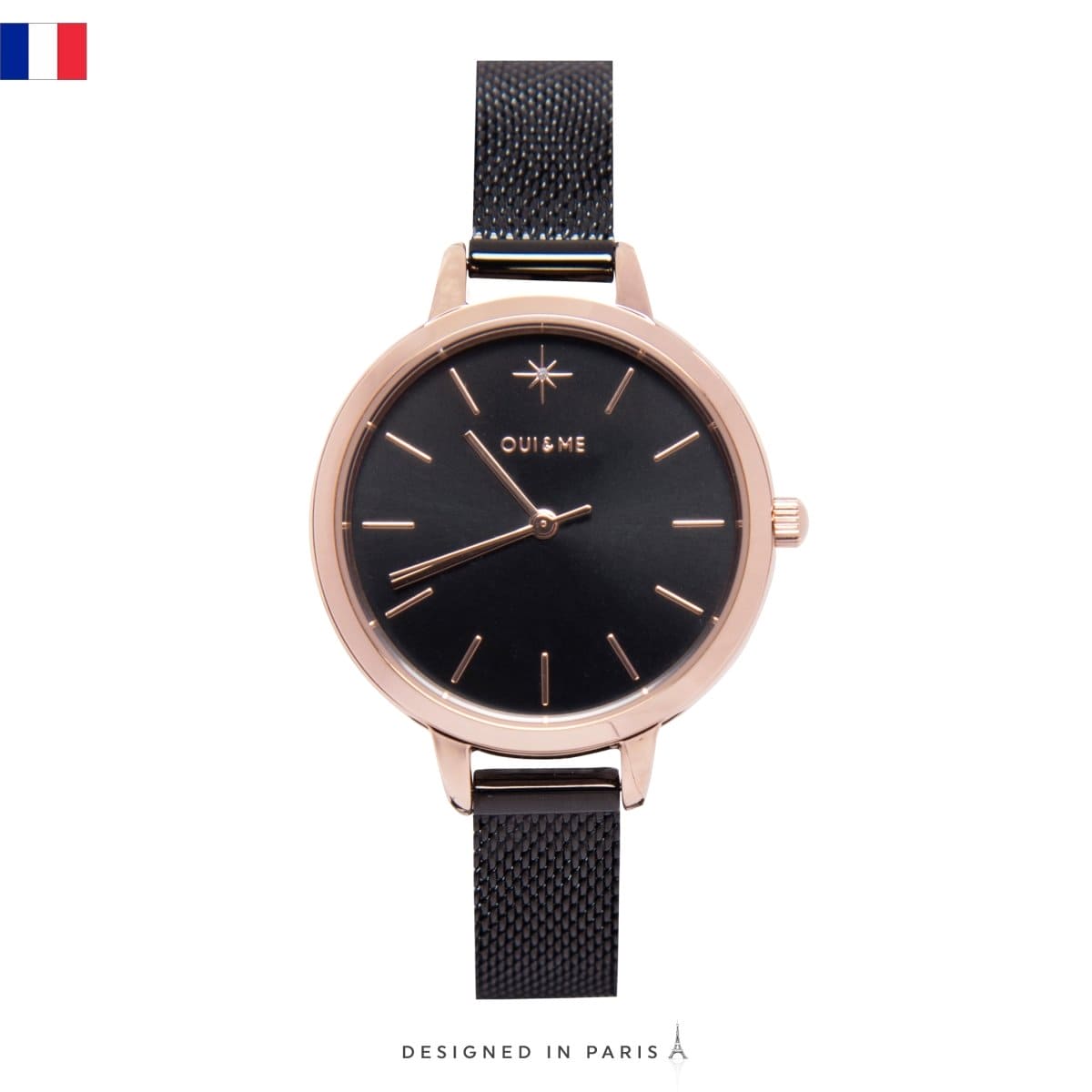 OUI & ME Petite Amourette Analogue Black Round Dial Women's Watch- ME010055 
