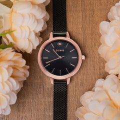 OUI & ME Petite Amourette Analogue Black Round Dial Women's Watch- ME010055