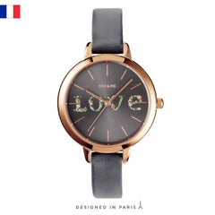OUI & ME Petite Fleurette Analogue Grey Round Dial Women's Watch- ME010061