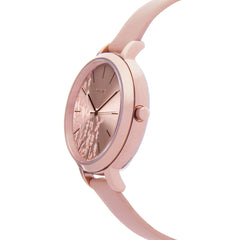 Oui & Me Petite Fleurette Analogue Pink Round Dial Women's Watch- ME010064