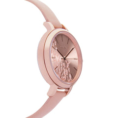 Oui & Me Petite Fleurette Analogue Pink Round Dial Women's Watch- ME010064