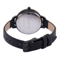 OUI & ME Petite Fleurette Analogue Black Round Dial Women's Watch- ME010065
