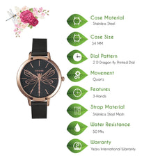 OUI & ME Amourette Analogue Black Round Dial Women's Watch- ME010070