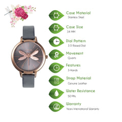 OUI & ME Amourette Analogue Grey Round Dial Women's Watch- ME010074