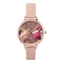 Oui & Me Fleurette Analogue Pink Round Dial Women's Watch- ME010076