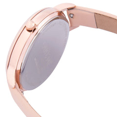Oui & Me Fleurette Analogue Pink Round Dial Women's Watch- ME010076