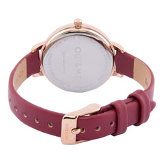 OUI & ME Petite Fleurette Analogue Black Round Dial Women's Watch- ME010093