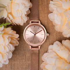 Oui & Me Petite Amourette Analogue Pink Round Dial Women's Watch- ME010095