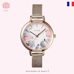 OUI & ME Petite Fleurette Analogue White Round Dial Women's Watch- ME010096