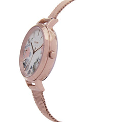 OUI & ME Petite Fleurette Analogue White Round Dial Women's Watch- ME010096