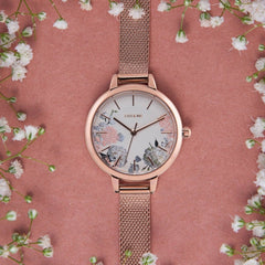 OUI & ME Petite Fleurette Analogue White Round Dial Women's Watch- ME010096