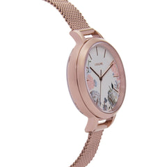 OUI & ME Petite Fleurette Analogue White Round Dial Women's Watch- ME010096