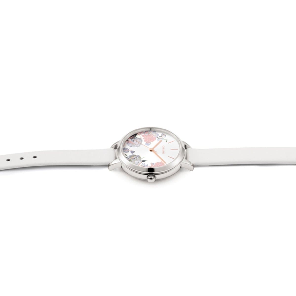 OUI & ME Petite Fleurette Analogue Silver Round Dial Women's Watch- ME010098 