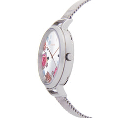 OUI & ME Fleurette Analogue Silver Round Dial Women's Watch- ME010104