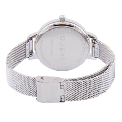 OUI & ME Fleurette Analogue Silver Round Dial Women's Watch- ME010104