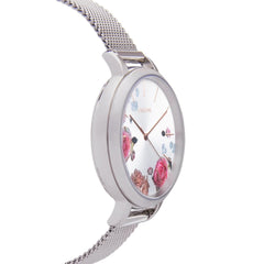 OUI & ME Fleurette Analogue Silver Round Dial Women's Watch- ME010104
