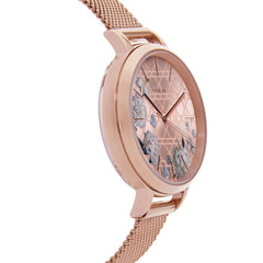 Oui & Me Fleurette Analogue Pink Round Dial Women's Watch- ME010105