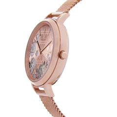 Oui & Me Fleurette Analogue Pink Round Dial Women's Watch- ME010105