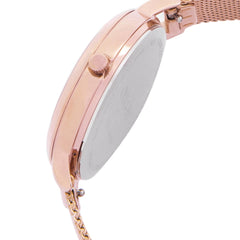 Oui & Me Fleurette Analogue Pink Round Dial Women's Watch- ME010105