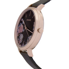 OUI & ME Grande Fleurette Analogue Grey Round Dial Women's Watch- ME010107