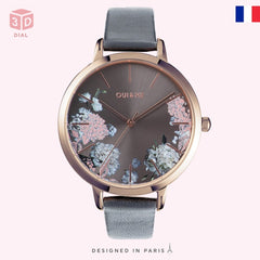 OUI & ME Grande Fleurette Analogue Grey Round Dial Women's Watch- ME010107