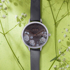 OUI & ME Grande Fleurette Analogue Grey Round Dial Women's Watch- ME010110