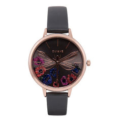 OUI & ME Grande Fleurette Analogue Grey Round Dial Women's Watch- ME010111