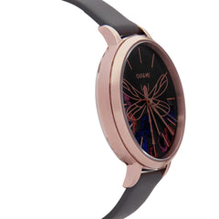 OUI & ME Grande Fleurette Analogue Grey Round Dial Women's Watch- ME010111