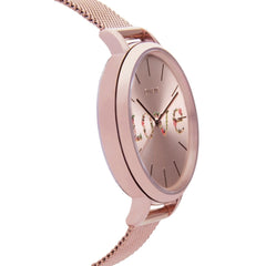 Oui & Me Grande Fleurette Analogue Pink Round Dial Women's Watch- ME010112