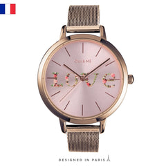 Oui & Me Grande Fleurette Analogue Pink Round Dial Women's Watch- ME010112