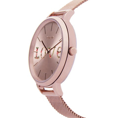 Oui & Me Grande Fleurette Analogue Pink Round Dial Women's Watch- ME010112