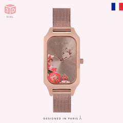 Oui & Me Finette Analogue Pink Rectangle Dial Women's Watch- ME010123