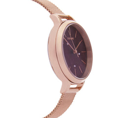 Oui & Me Fleurette Analogue Red Round Dial Women's Watch- ME010128