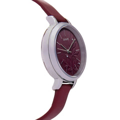 Oui & Me Petite Fleurette Analogue Red Round Dial Women's Watch- ME010133