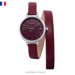 Oui & Me Petite Fleurette Analogue Red Round Dial Women's Watch- ME010133