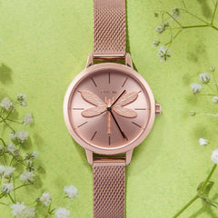 Oui & Me Amourette Analogue Pink Round Dial Women's Watch- ME010136