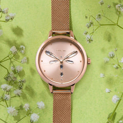 Oui & Me Amourette Analogue Pink Round Dial Women's Watch- ME010138