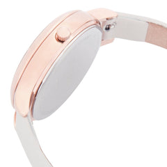 OUI & ME Petite Fleurette Analogue White Round Dial Women's Watch- ME010139