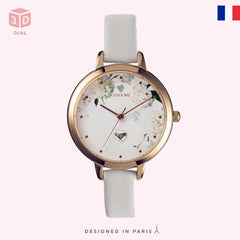 OUI & ME Petite Fleurette Analogue White Round Dial Women's Watch- ME010139