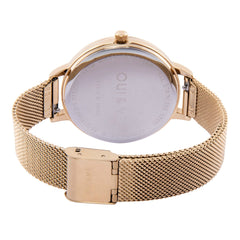 OUI & ME Grande Fleurette Analogue Yellow Gold Round Dial Women's Watch- ME010151