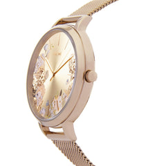 OUI & ME Grande Fleurette Analogue Yellow Gold Round Dial Women's Watch- ME010151