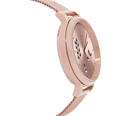 Oui & Me Grande Fleurette Analogue Pink Round Dial Women's Watch- ME010155